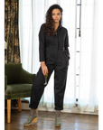 Loup - Wallis Long Sleeve Zip Jumpsuit - Black -