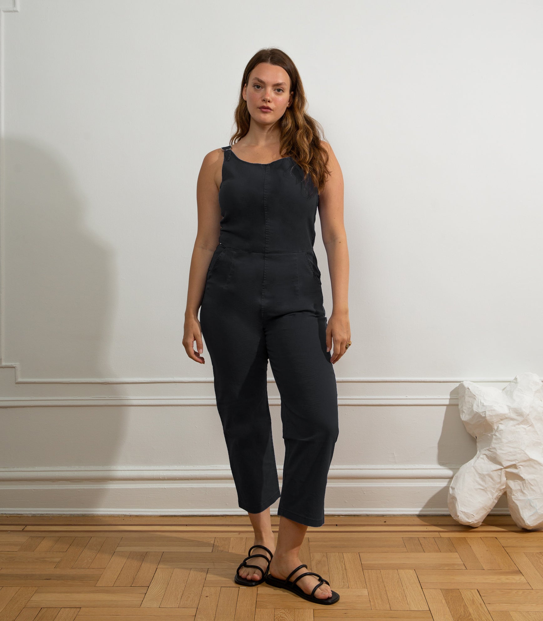 Loup - Claire Sleeveless Buckle Jumpsuit - Black -