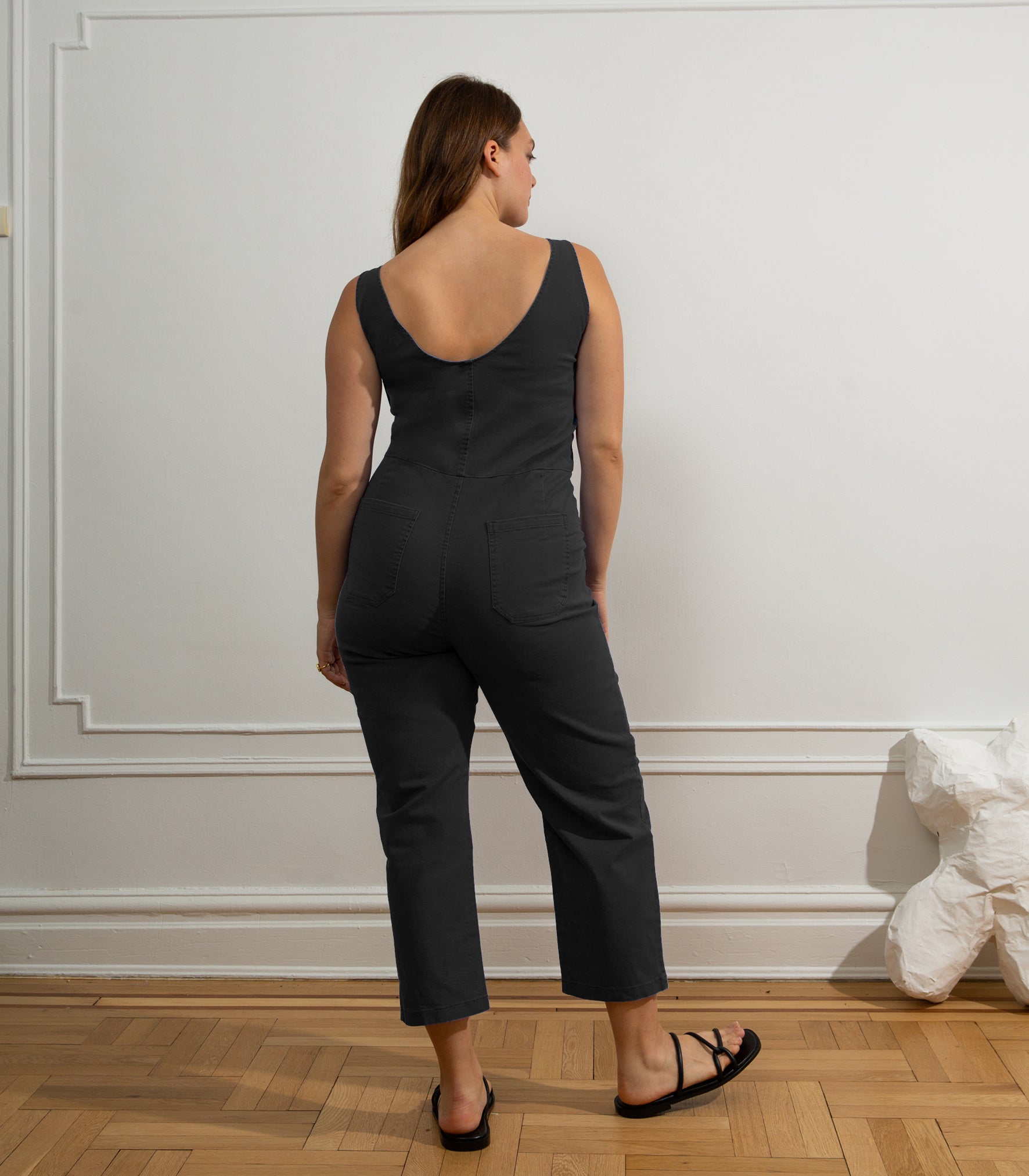 Loup - Claire Sleeveless Buckle Jumpsuit - Black -