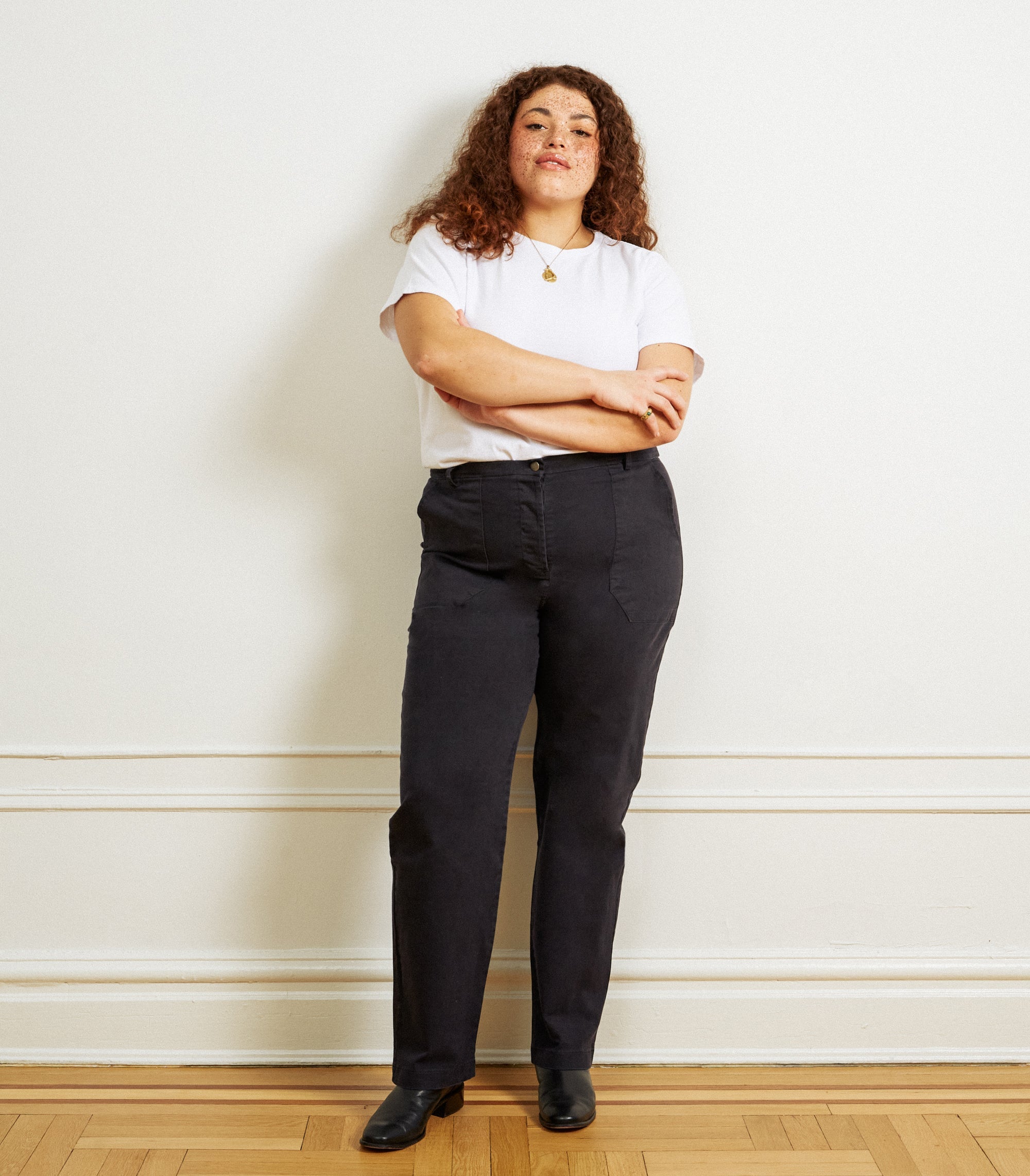 Loup - Long James Straight-Leg Work Pant - Black -