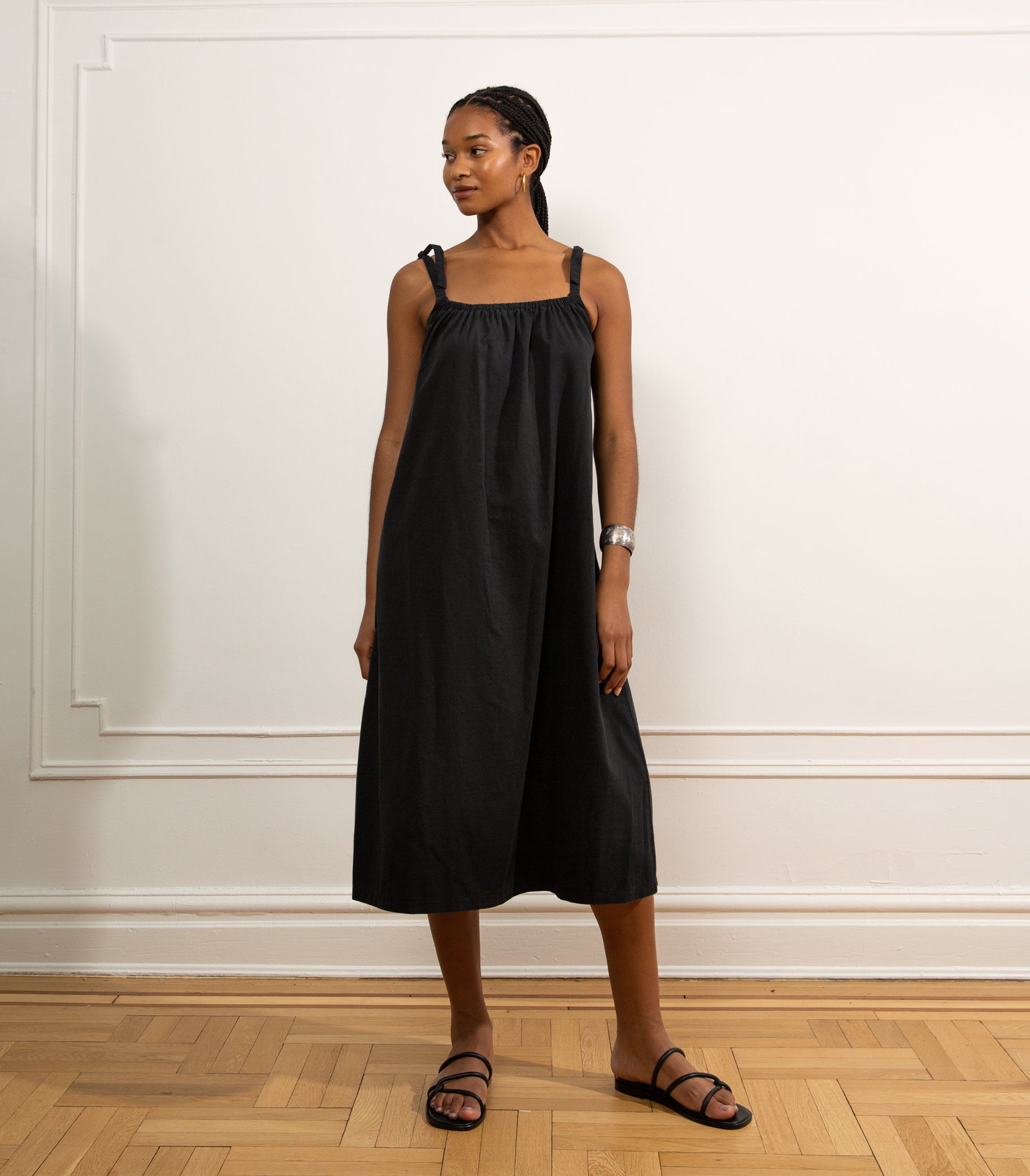 Loup - Penelope Tie Strap Dress - Black -