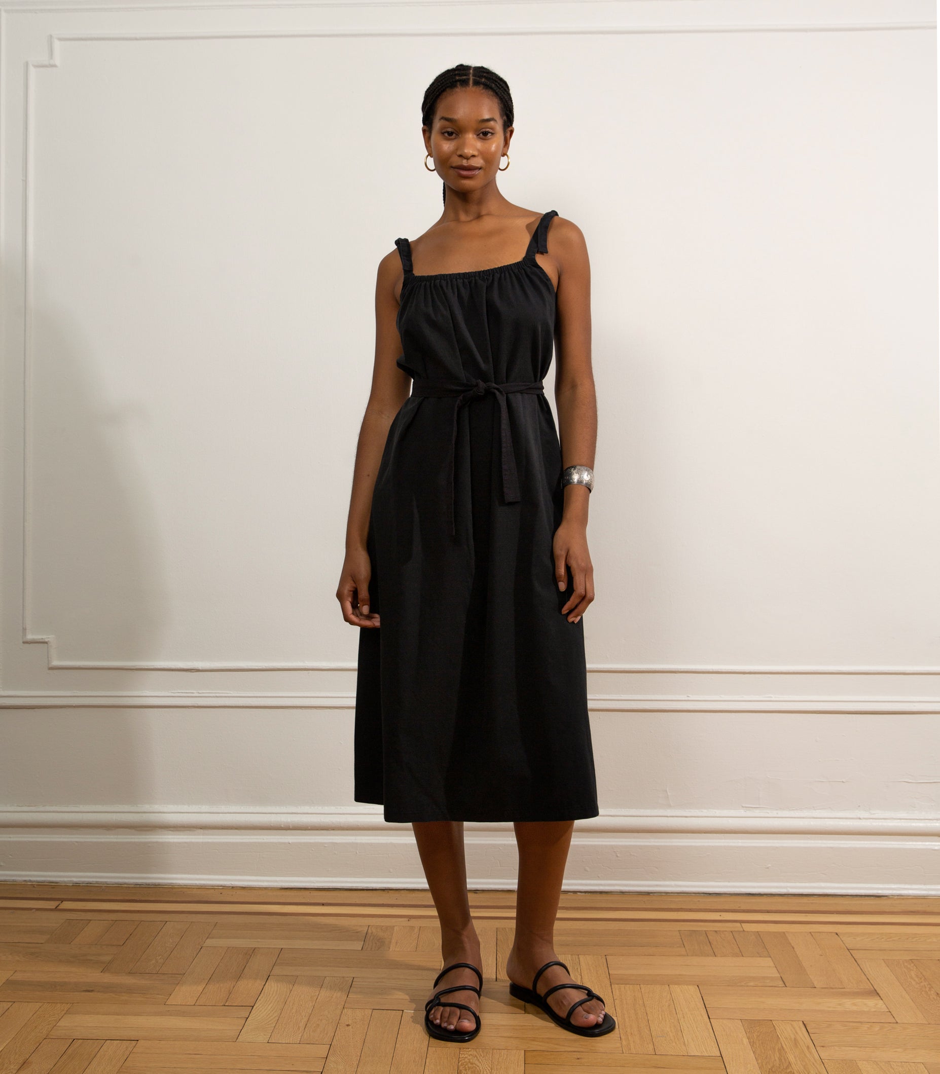 Loup - Penelope Tie Strap Dress - Black -
