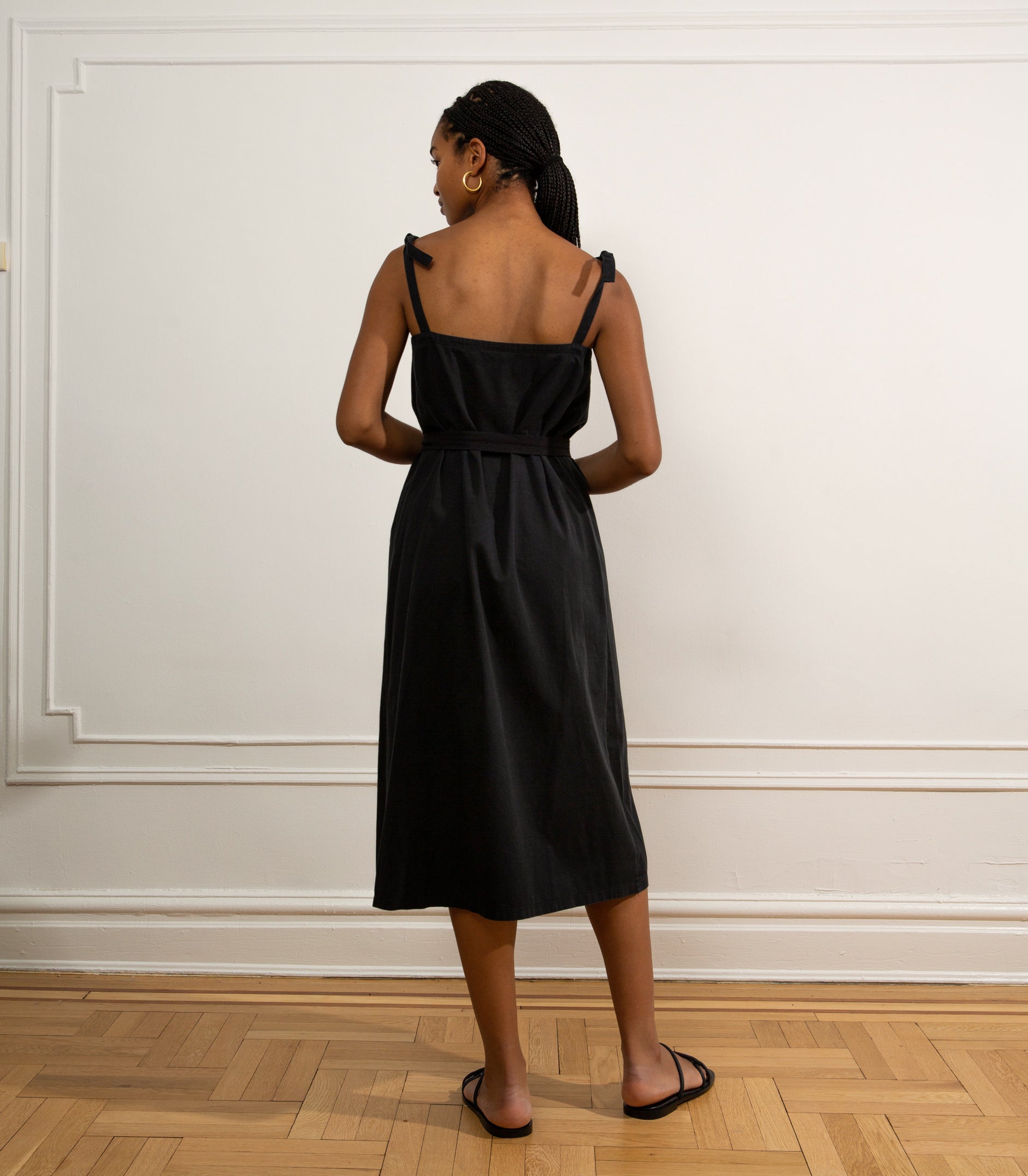 Loup - Penelope Tie Strap Dress - Black -