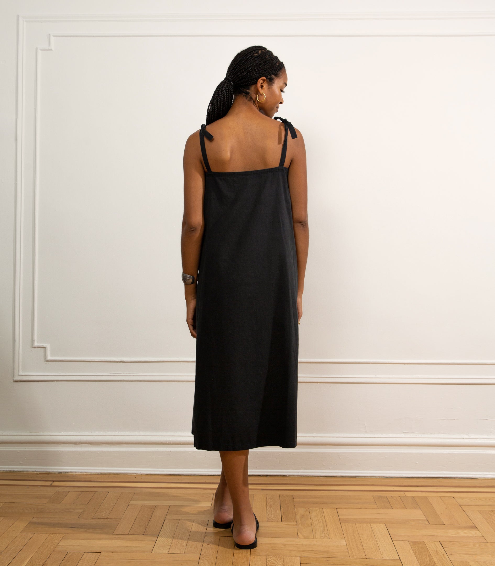 Loup - Penelope Tie Strap Dress - Black -