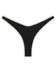 Montce - Black Terry Rib Thong Bikini Bottom -
