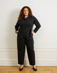Loup - Wallis Long Sleeve Zip Jumpsuit - Black -