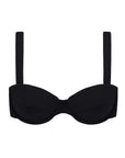 Montce - Black Rib Bustier Bikini Top -