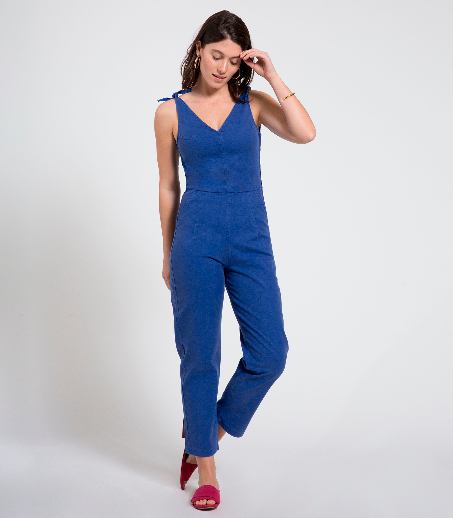 Loup - Slate Tie Strap Coveralls - Royal -