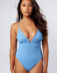 Serei Swim - Bopha One-Piece - Textured Blue -