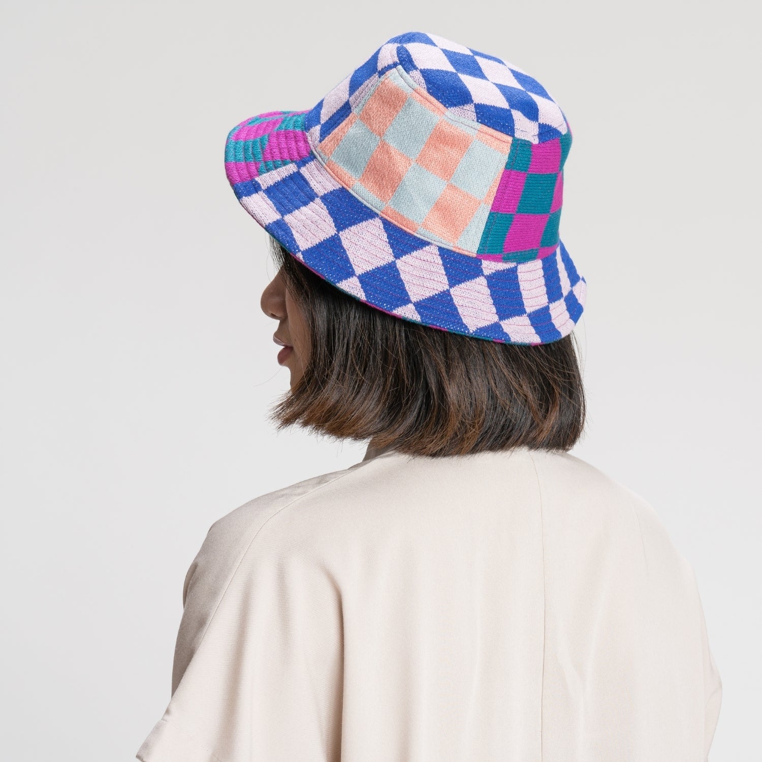 Verloop - Checkerboard Patchwork Bucket Hat -