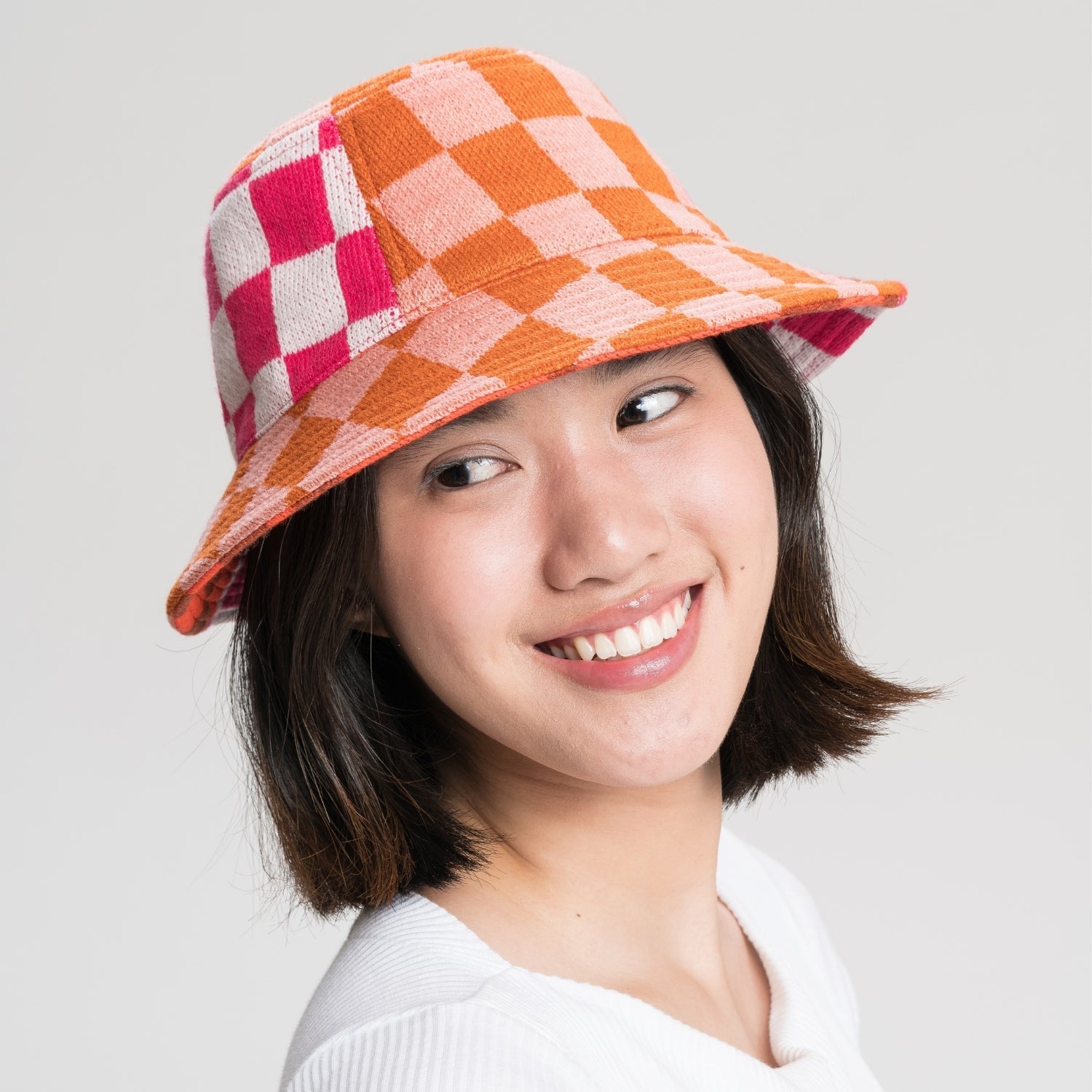 Verloop - Checkerboard Patchwork Bucket Hat -