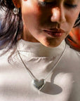 Peter + June - Can't Heartly Wait Necklace - Stainless Steel -