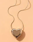 Peter + June - Can't Heartly Wait Necklace - Stainless Steel -