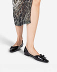 Intentionally Blank - Cecilia Patent Ballet Flat -