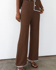 Clara Stitch Pant - Chocolate