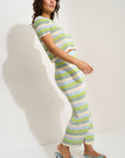 Callahan Knitwear - Clover Maxi Skirt - Kiwi Stripe -