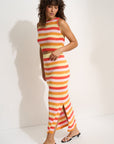 Callahan Knitwear - Clover Maxi Skirt - Rose Stripe -