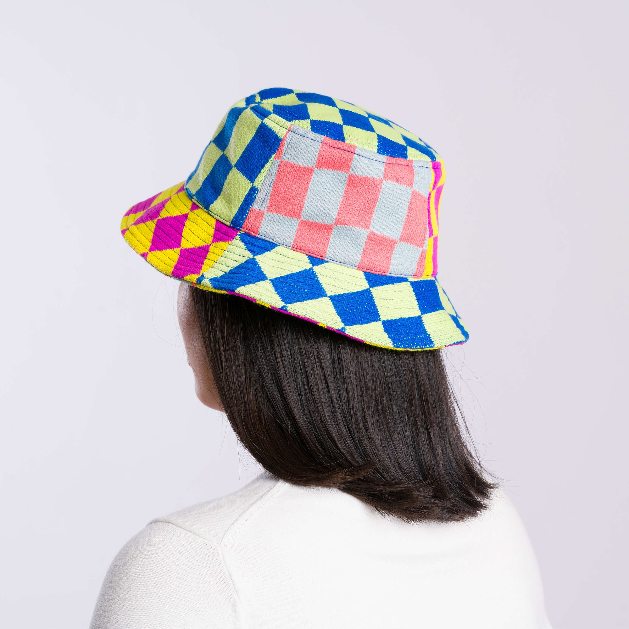 Verloop - Checkerboard Patchwork Bucket Hat -