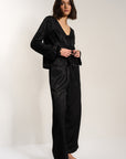 Be Idle - The Tie Front Top - Black -