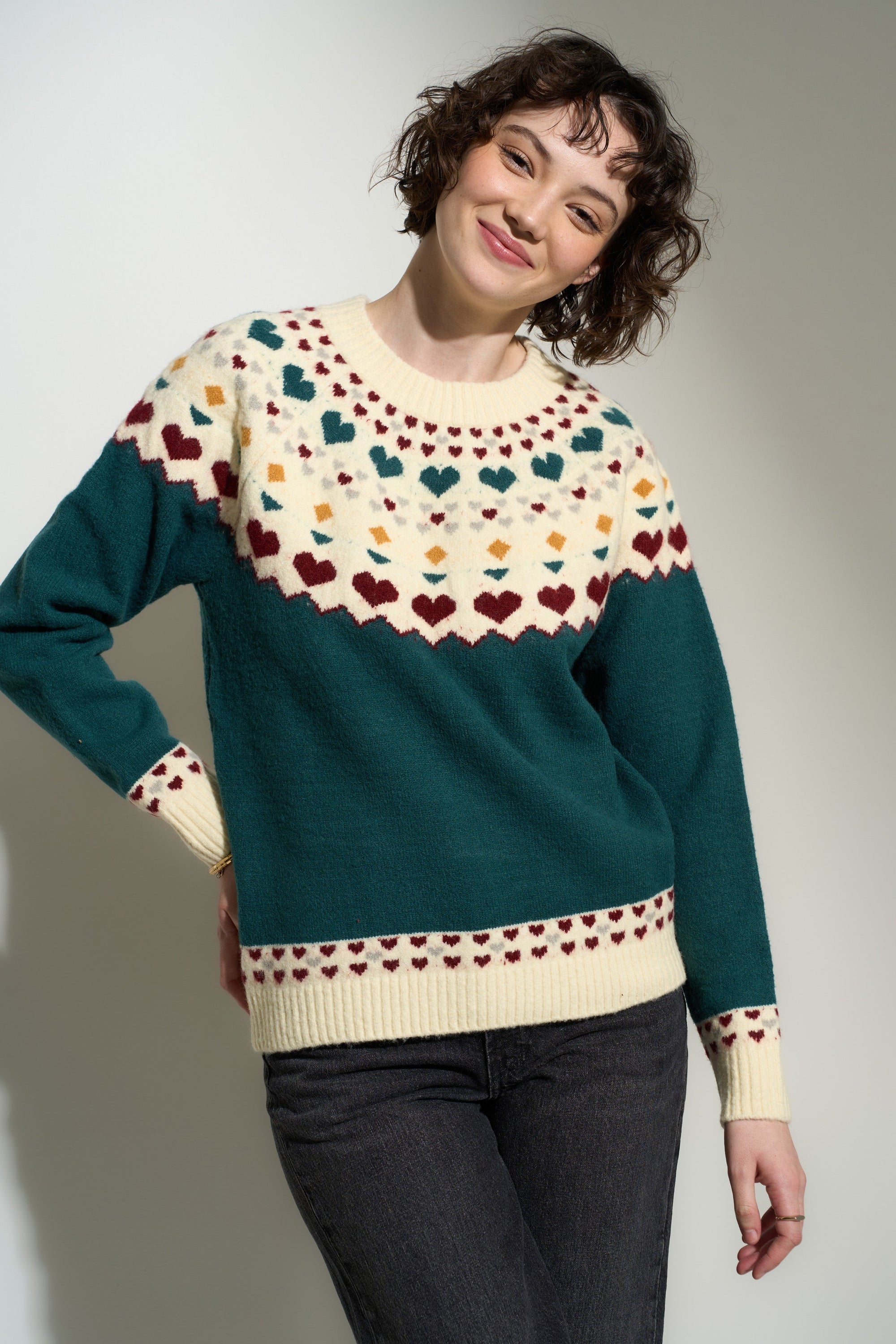 Callahan Knitwear - Heidi Sweater - Emerald -