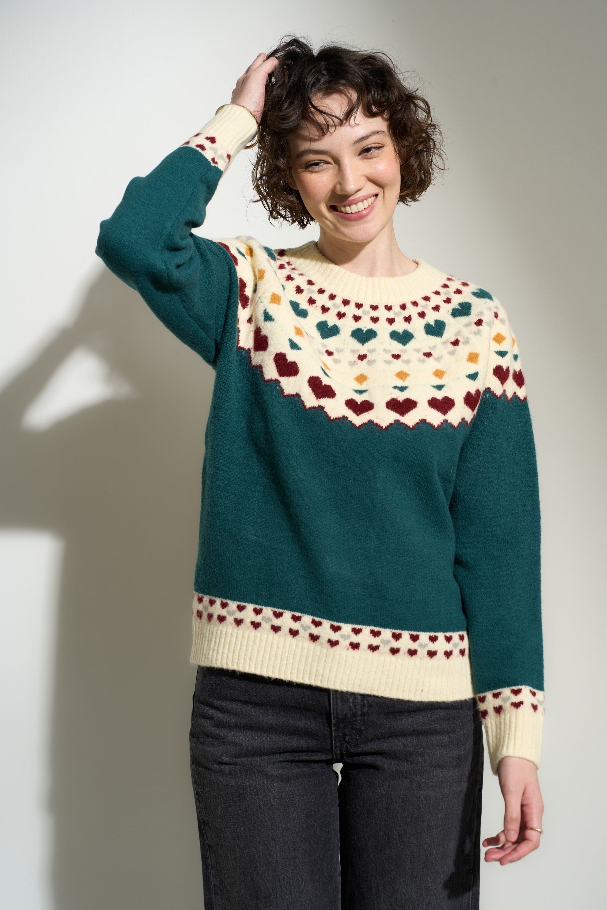 Callahan Knitwear - Heidi Sweater - Emerald -