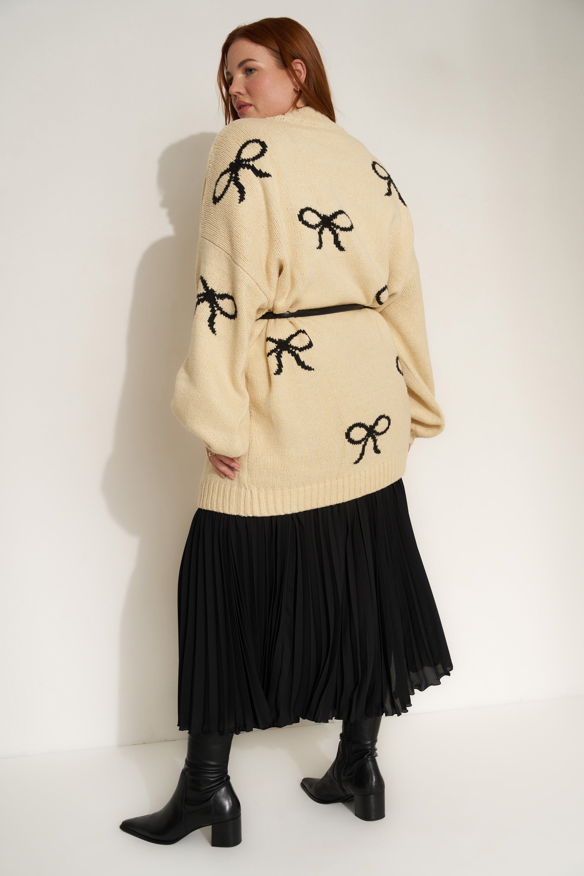 Callahan Knitwear - Bellamy Mini Dress - Black Bow -