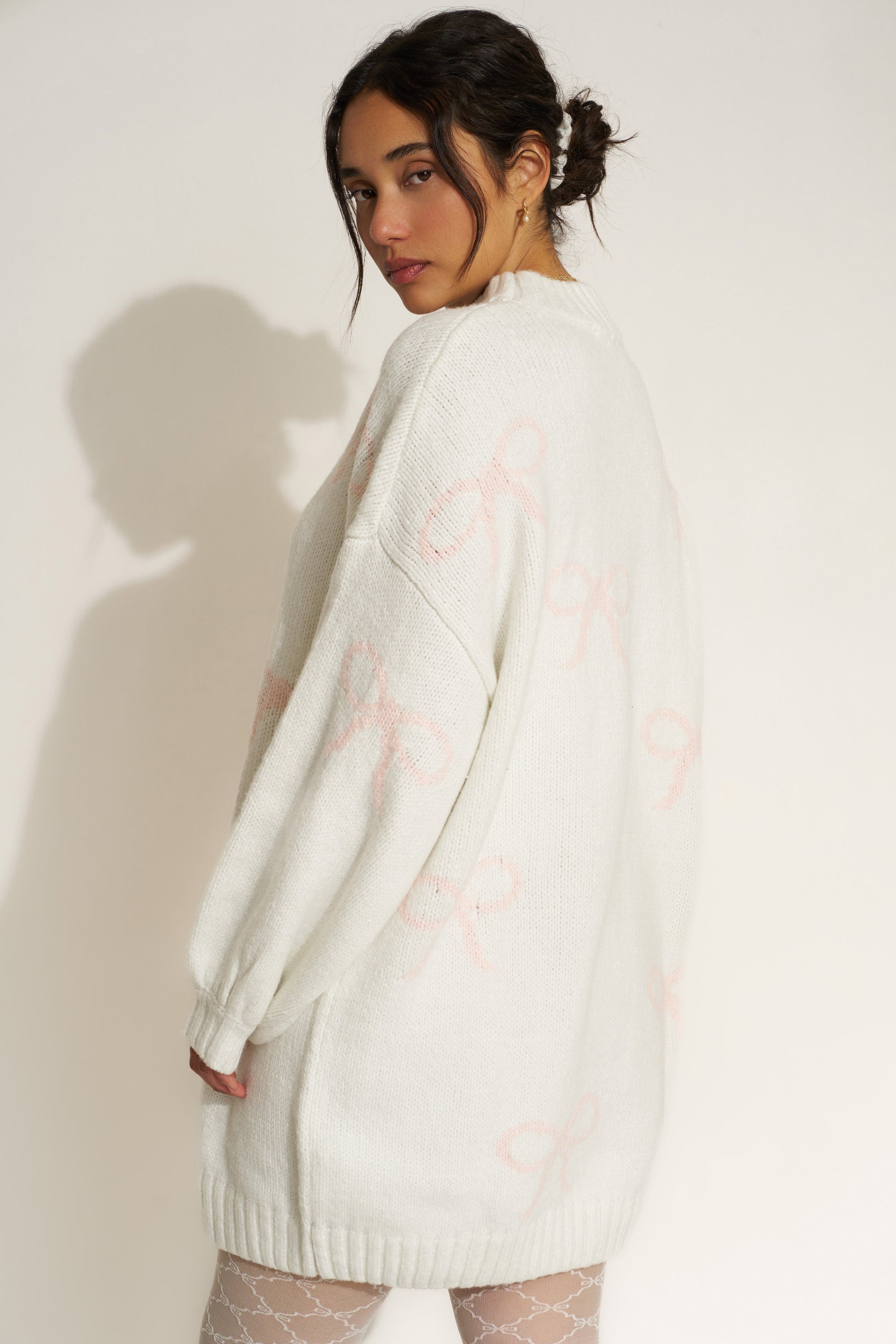 Callahan Knitwear - Bellamy Mini Dress - Pink Bow -