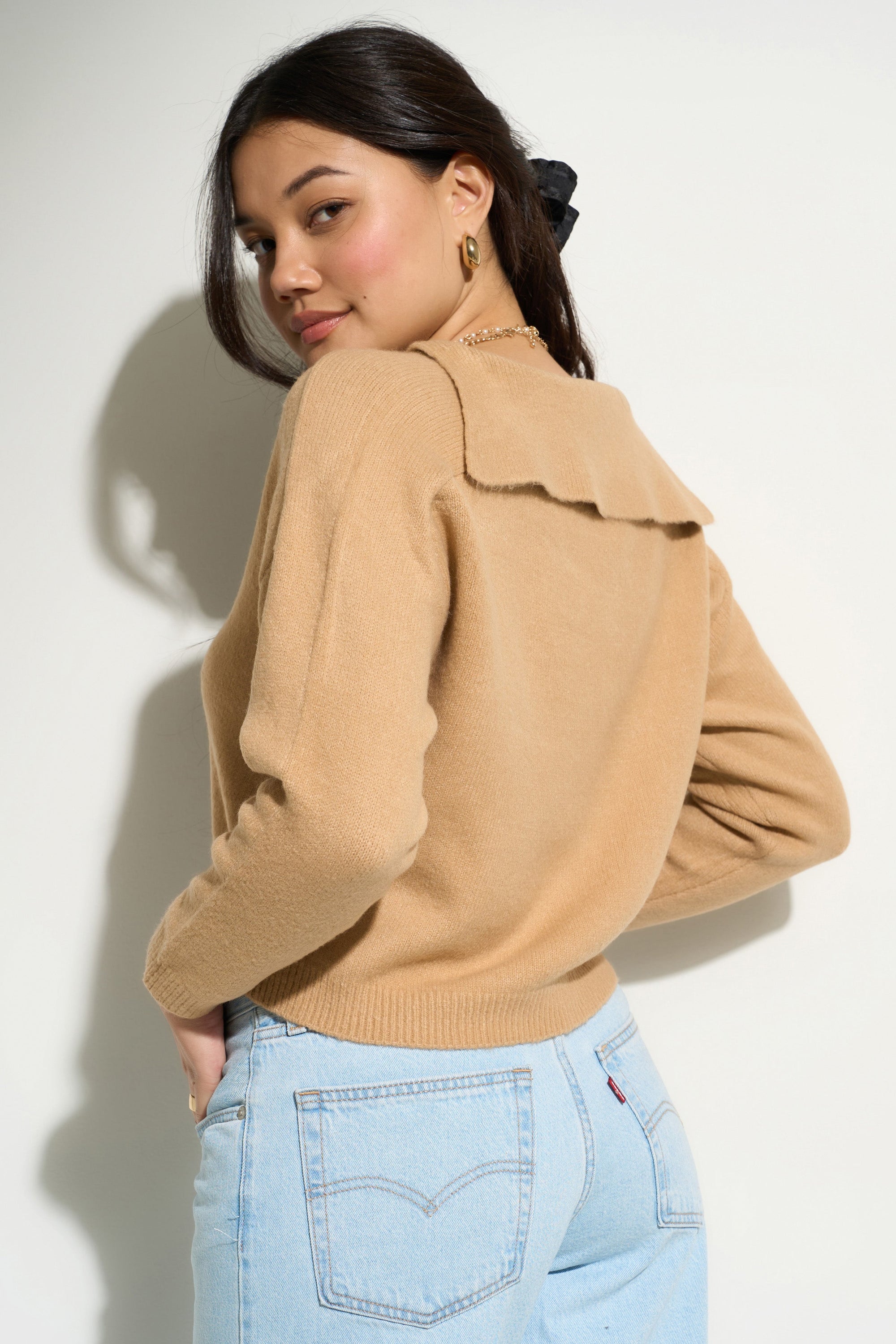 Callahan Knitwear - Camille Knit Pullover - Camel -