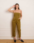 Loup - Beverly Strapless Jumpsuit - Chartreuse -