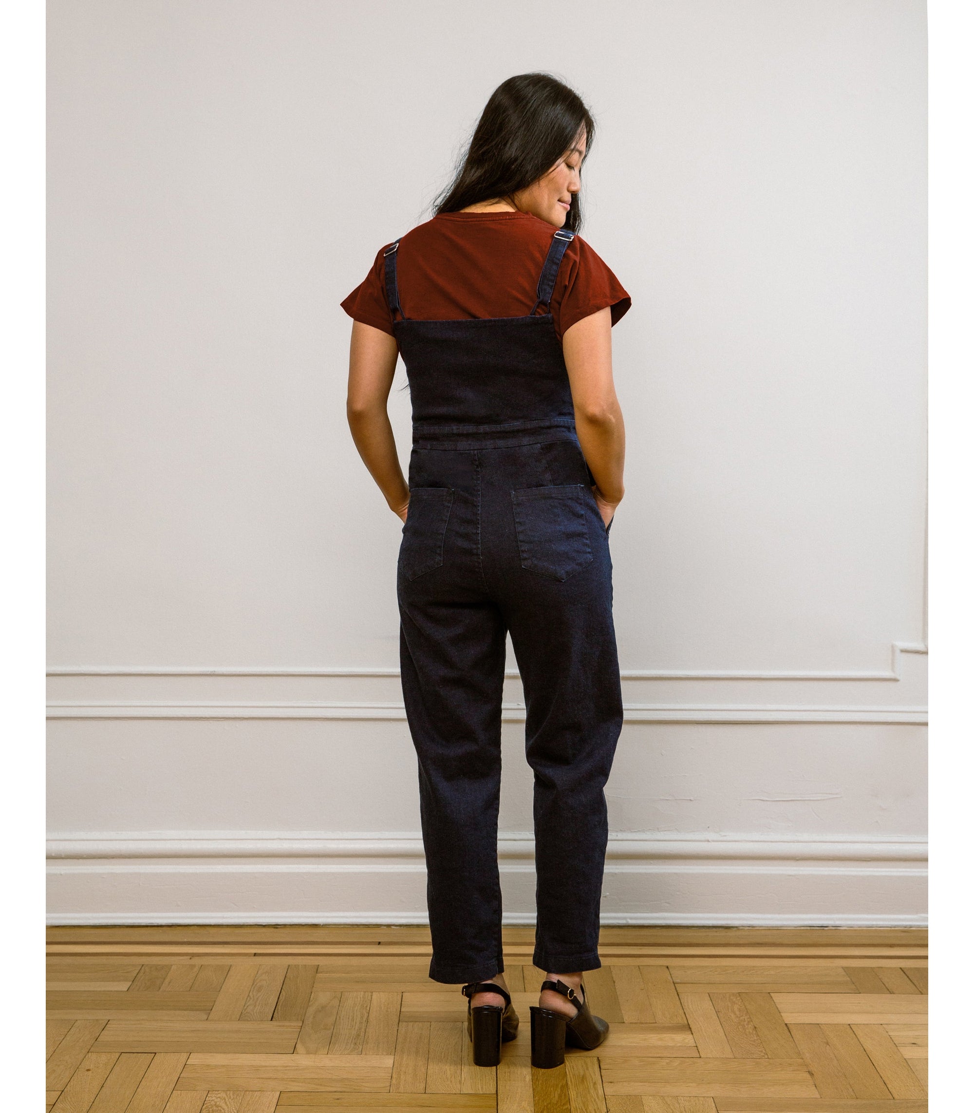Loup - Claudia Zip Front Cropped Jumpsuit - Dark Indigo -