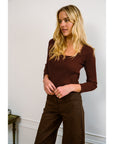Loup - Toni Wide Ankle Pants - Brown -