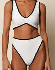 Montce - Cream (Black Binded) Terry Rib Paula Bikini Bottom -