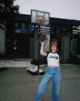 Elizabeth Bay - Bad at Sports Rag Tee - Black & White -