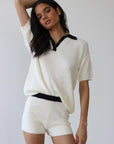 Callahan Knitwear - Doris Short - Creme -