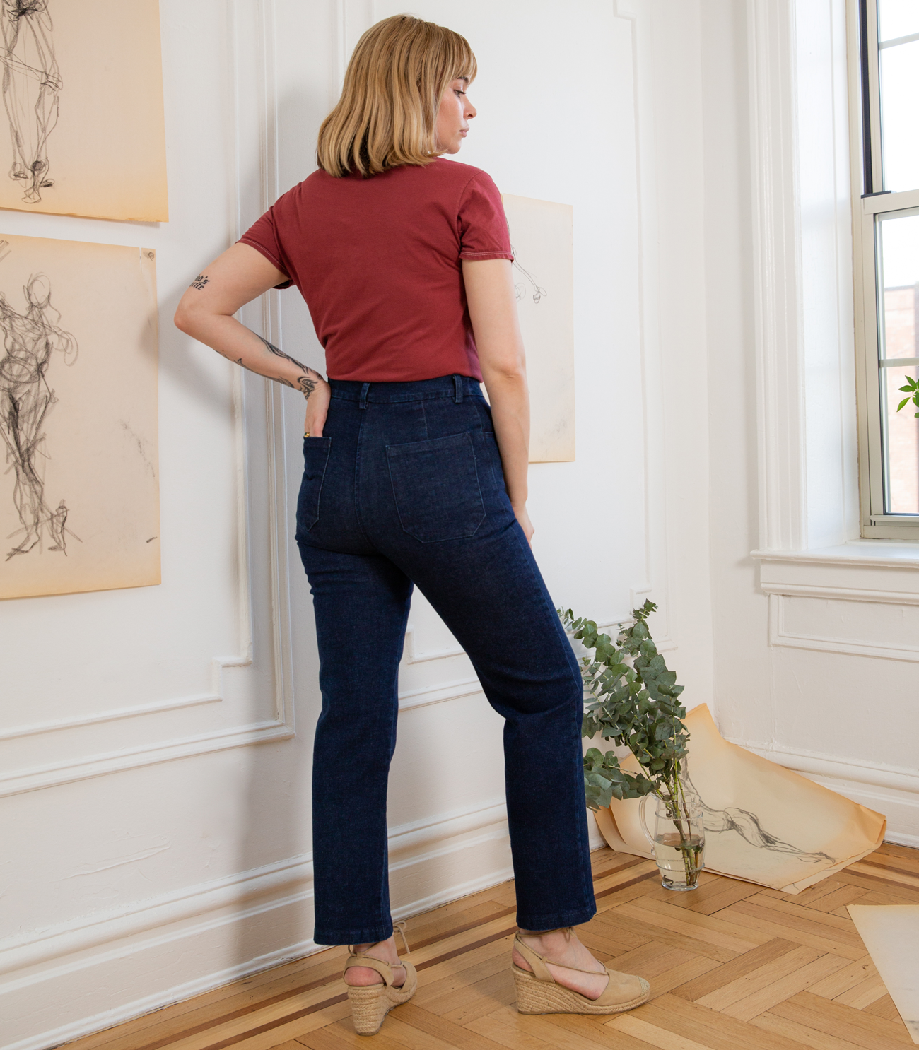 Loup - Parker Straight Leg Jeans - Dark Indigo -