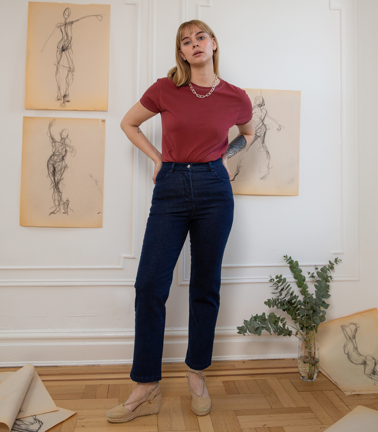 Loup - Parker Straight Leg Jeans - Dark Indigo -