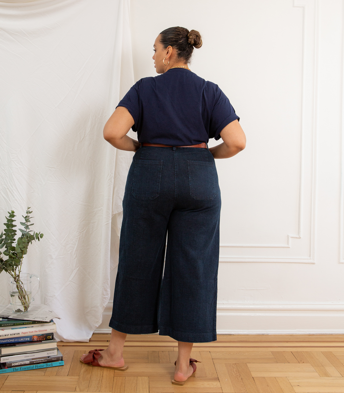 Loup - Simone Wide Crop Jeans - Dark Indigo -