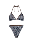 Noserider Surf Club - Triangle Surf Bikini Top in Dark Tropics -