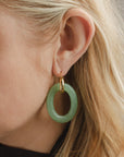 Luna Norte - Simply Charmed Oval Hoop Earring -