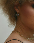 Luna Norte - Crescent Horn Huggie Hoop Earring -