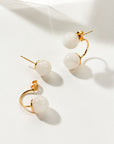 Luna Norte - Mars Moons Front Back Gemstone Earring -
