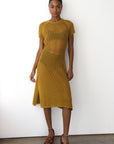 Francisca Crochet Midi Dress - Bronze