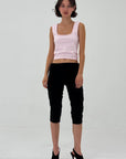 Find Me Now - Square Neck Ponte Tank Top - Strawberry Cream -