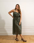 Loup - Penelope Tie Strap Dress - Dark Floral -