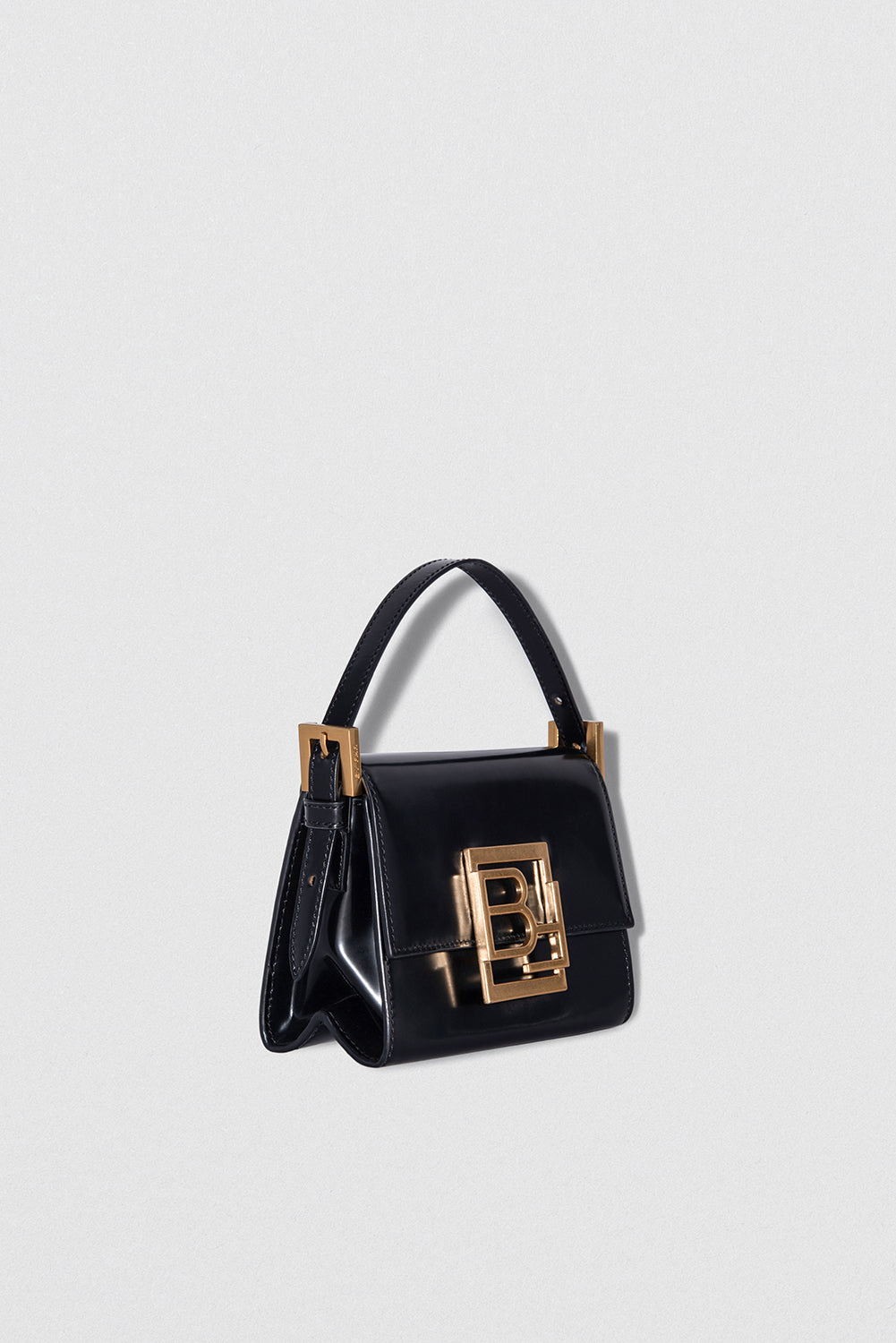 By Far - Fran Black Semi Patent Leather -
