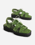 Intentionally Blank - Hampton Flat Sandal - MATCHA SUEDE