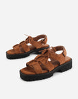 Intentionally Blank - Hampton Flat Sandal - WHISKEY SUEDE