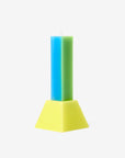 Areaware - Happiness Pillar Candle - Blue/Green -