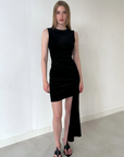 SAEMDI - HERA SIDE TAIL VELVET DRESS -