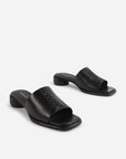 Intentionally Blank - Imagine Leather Slide - BLACK LEATHER